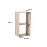 ПОЛИЦА 2 ДЕЛА КОЦКА НАТУРАЛ 138967 ДРВО 34.5х32х67.5цм - Image 2