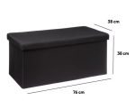 ТАБУРЕТКА СО ПРОС.ЗА СКЛАД. 38x76x38цм 167847Б ЦРНА - Image 3