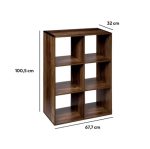 ПОЛИЦА 6 ДЕЛА КОЦКА ИНДУС 67.7x32x100.5cm 167864 ДРВО - Image 3