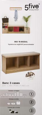 ДРВЕНА КЛУПА СО 3 ПРЕГРАДИ 160479 НАТУР - Image 15