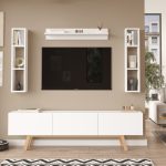 ТВ КОМОДА ОД ДВА ДЕЛА PU1-W+PU2-W-2