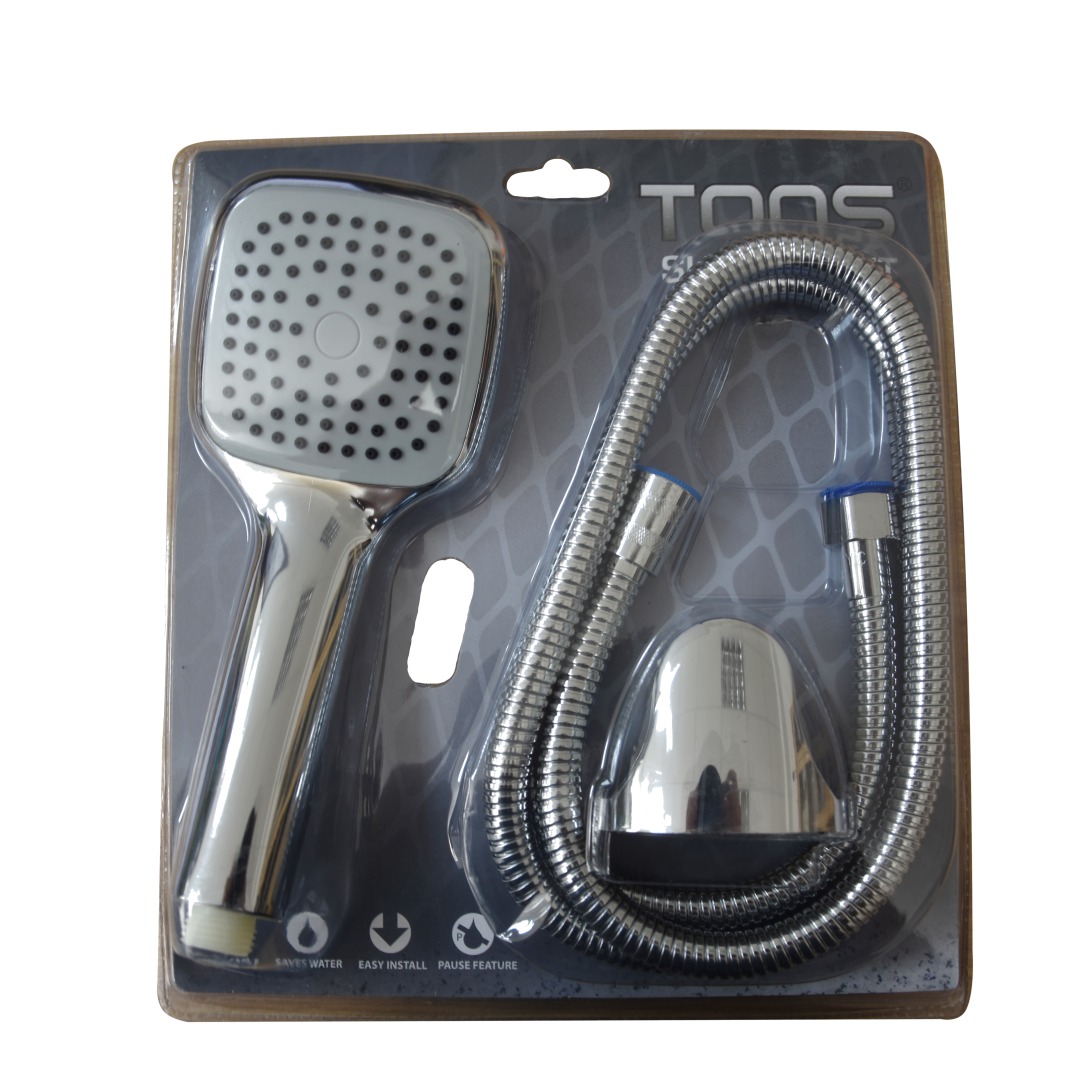 10519-pack Слушалка за туш со црево тонс - 010519 - Image 1
