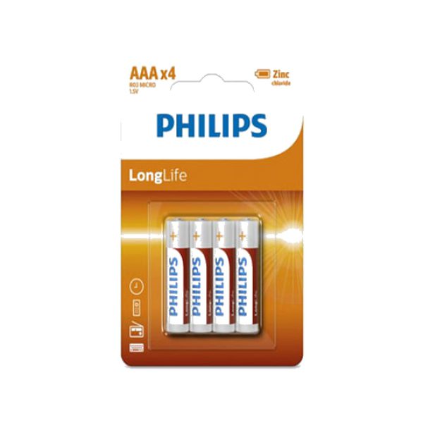 Philips батерији LongLife AAA – 4 ком. – 549435