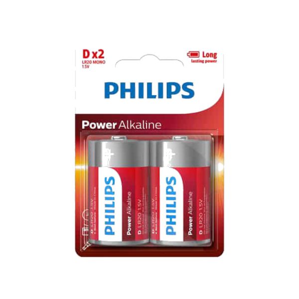 Philips батерии Power Алкални LR20 – 2 ком. – 550011