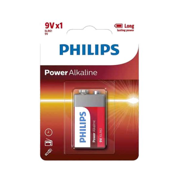 Philips батериja Power Алкални 6LR61 – 1 ком. – 550042