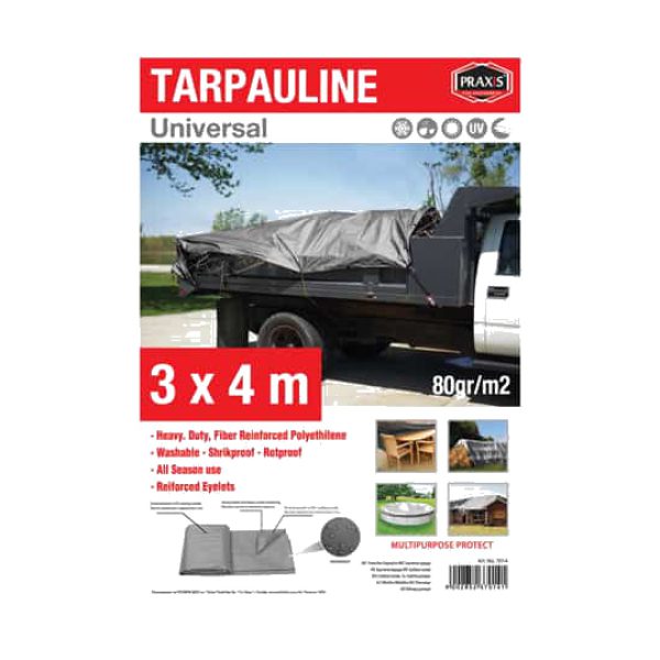 PRAXIS Заштитна церада тарпаулин – 3 x 4 м. 80 гр. – 7014
