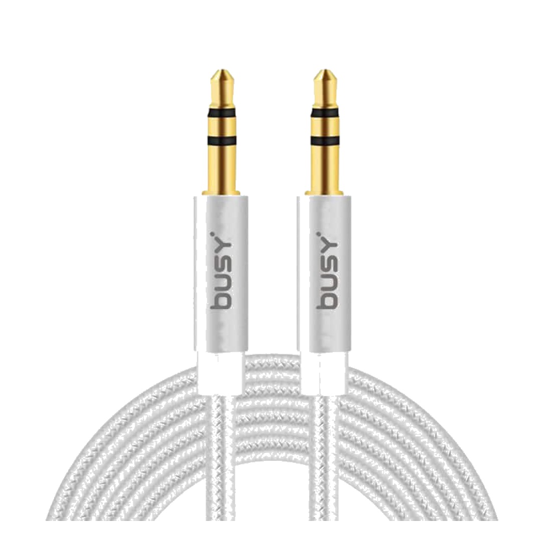 VOXLINK-1m-2m-3m-Gold-Plated-Plug-3-5mm-Aux-Cable-Male-to-Male-Audio-Cable-2.jpg_640x640-2-1.jpg Busy® Aux cable 1m silver (jack to jack)-50709 - Image 1
